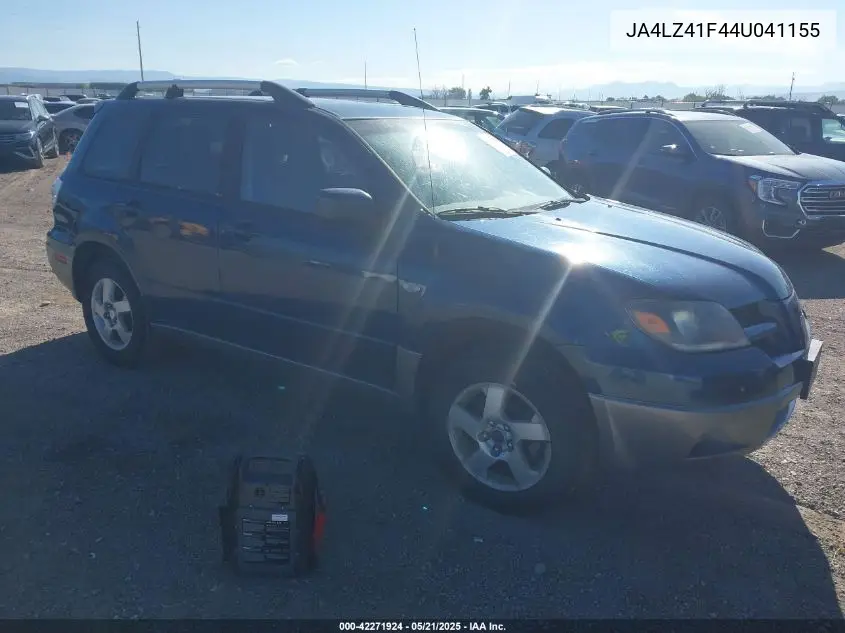 2004 Mitsubishi Outlander Xls VIN: JA4LZ41F44U041155 Lot: 42271924