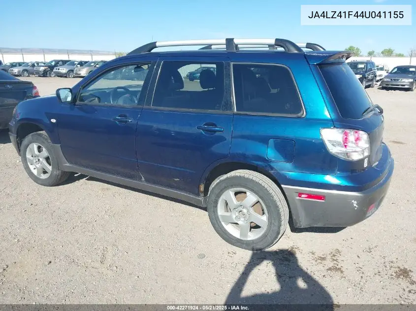 2004 Mitsubishi Outlander Xls VIN: JA4LZ41F44U041155 Lot: 42271924