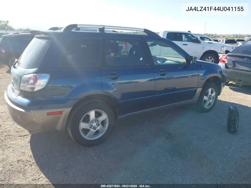 2004 Mitsubishi Outlander Xls VIN: JA4LZ41F44U041155 Lot: 42271924