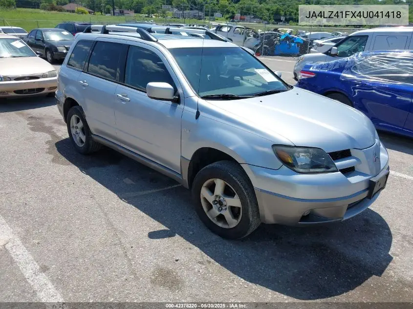 2004 Mitsubishi Outlander Xls VIN: JA4LZ41FX4U041418 Lot: 42378220