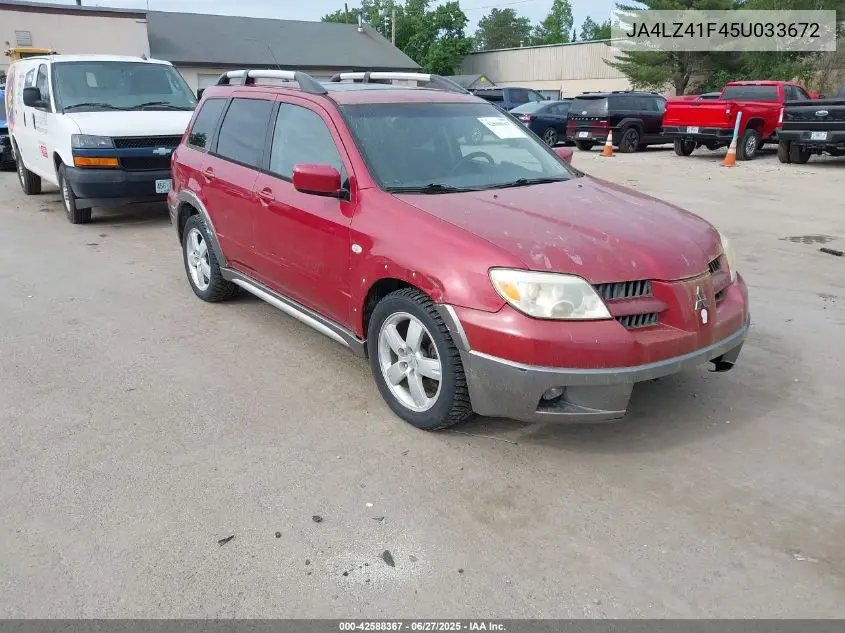 2005 Mitsubishi Outlander Xls VIN: JA4LZ41F45U033672 Lot: 42588367