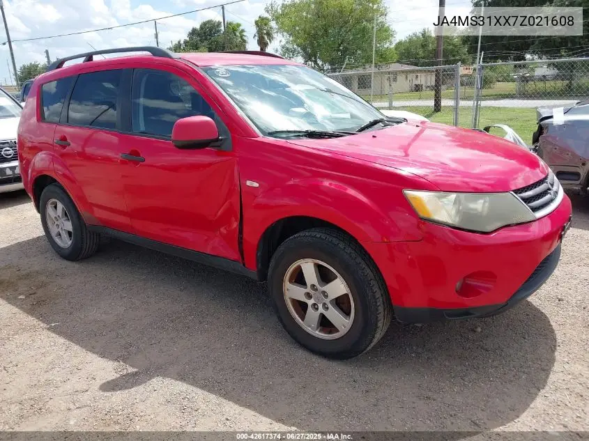 2007 Mitsubishi Outlander Es/Ls VIN: JA4MS31XX7Z021608 Lot: 42617374