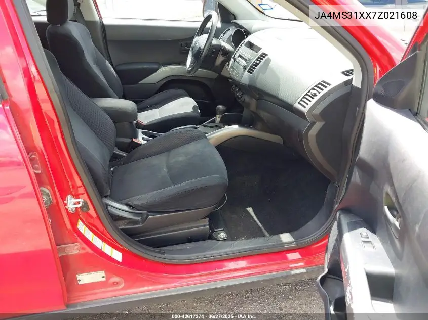 2007 Mitsubishi Outlander Es/Ls VIN: JA4MS31XX7Z021608 Lot: 42617374