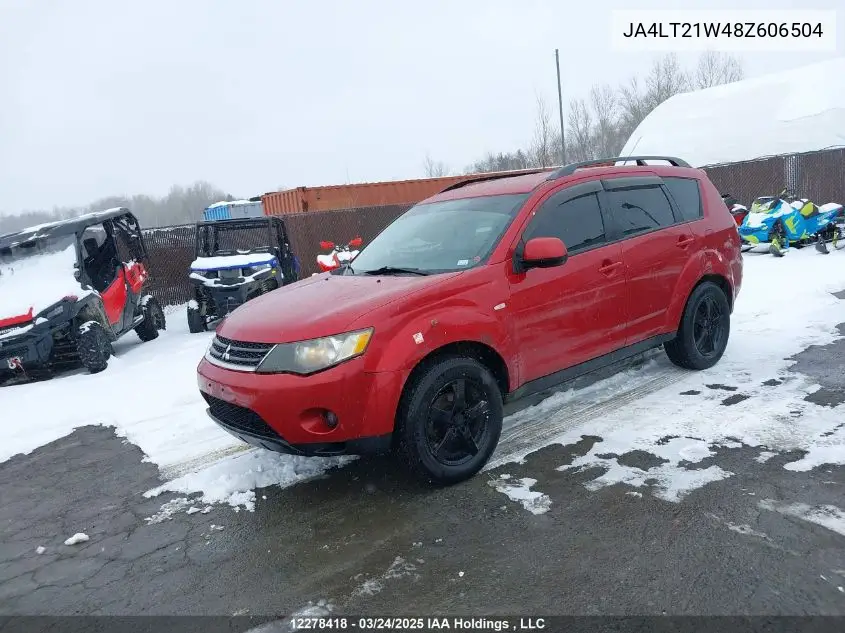2008 Mitsubishi Outlander Es VIN: JA4LT21W48Z606504 Lot: 12278418