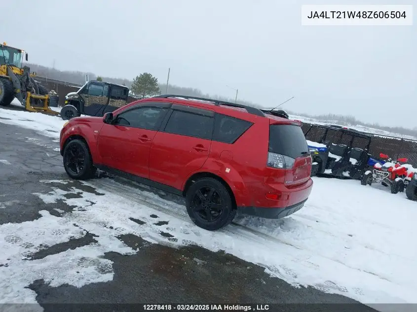 2008 Mitsubishi Outlander Es VIN: JA4LT21W48Z606504 Lot: 12278418
