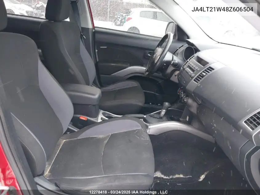 2008 Mitsubishi Outlander Es VIN: JA4LT21W48Z606504 Lot: 12278418