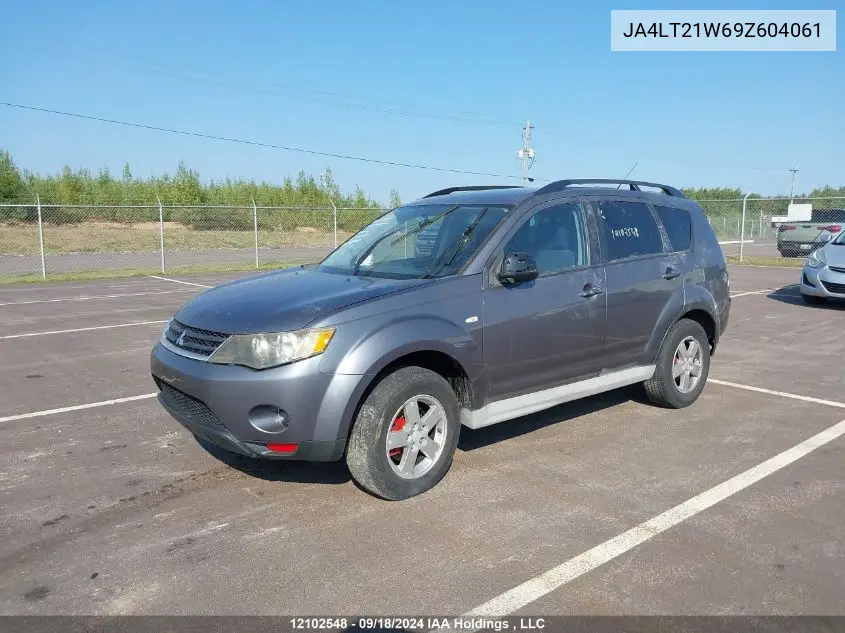 2009 Mitsubishi Outlander VIN: JA4LT21W69Z604061 Lot: 12102548
