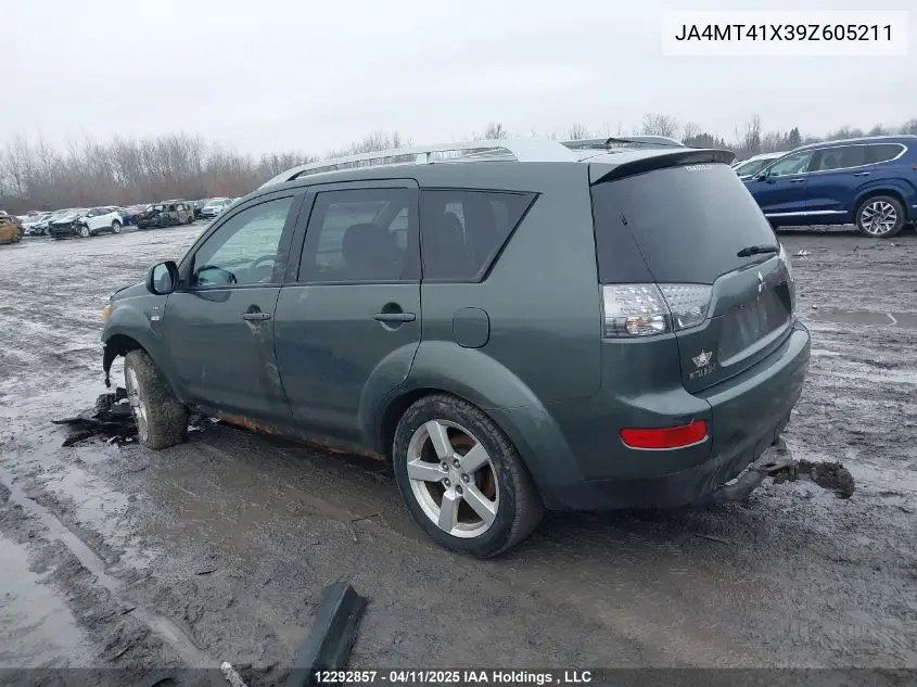 2009 Mitsubishi Outlander VIN: JA4MT41X39Z605211 Lot: 12292857