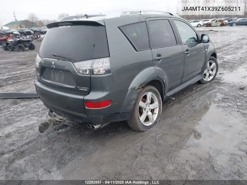2009 Mitsubishi Outlander VIN: JA4MT41X39Z605211 Lot: 12292857