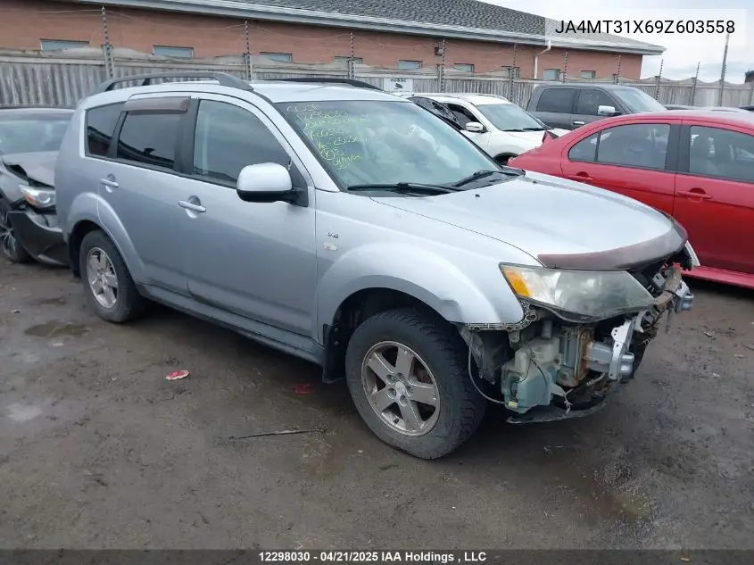 2009 Mitsubishi Outlander Ls/Xls VIN: JA4MT31X69Z603558 Lot: 12298030