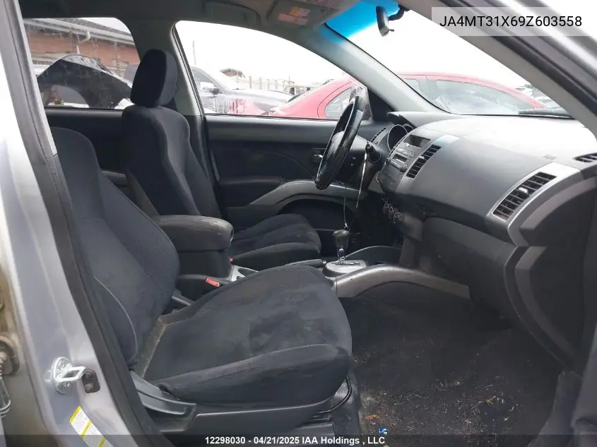 2009 Mitsubishi Outlander Ls/Xls VIN: JA4MT31X69Z603558 Lot: 12298030