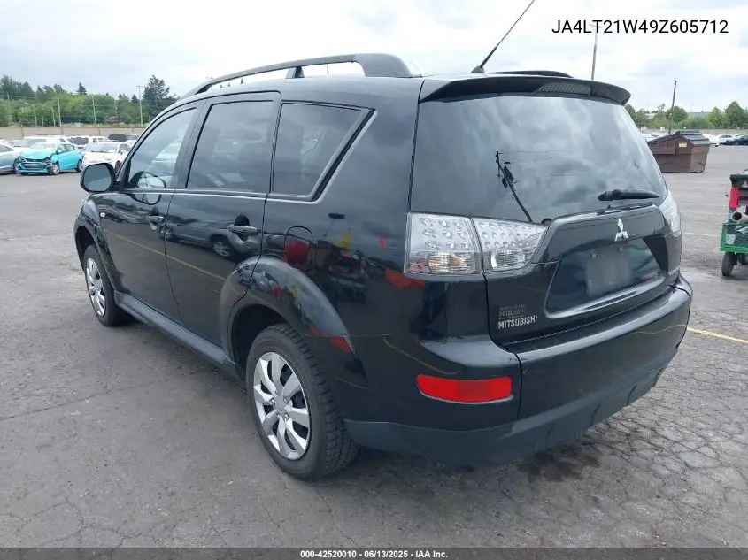2009 Mitsubishi Outlander Es VIN: JA4LT21W49Z605712 Lot: 42520010