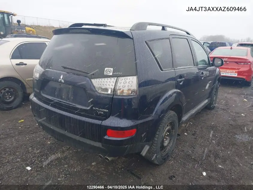 2010 Mitsubishi Outlander VIN: JA4JT3AXXAZ609466 Lot: 12290466