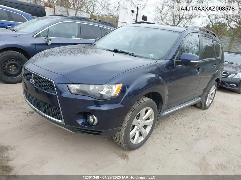 2010 Mitsubishi Outlander Xls VIN: JA4JT4AXXAZ008578 Lot: 12301348