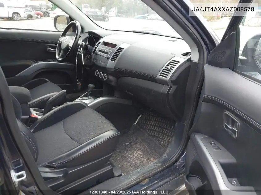 2010 Mitsubishi Outlander Xls VIN: JA4JT4AXXAZ008578 Lot: 12301348