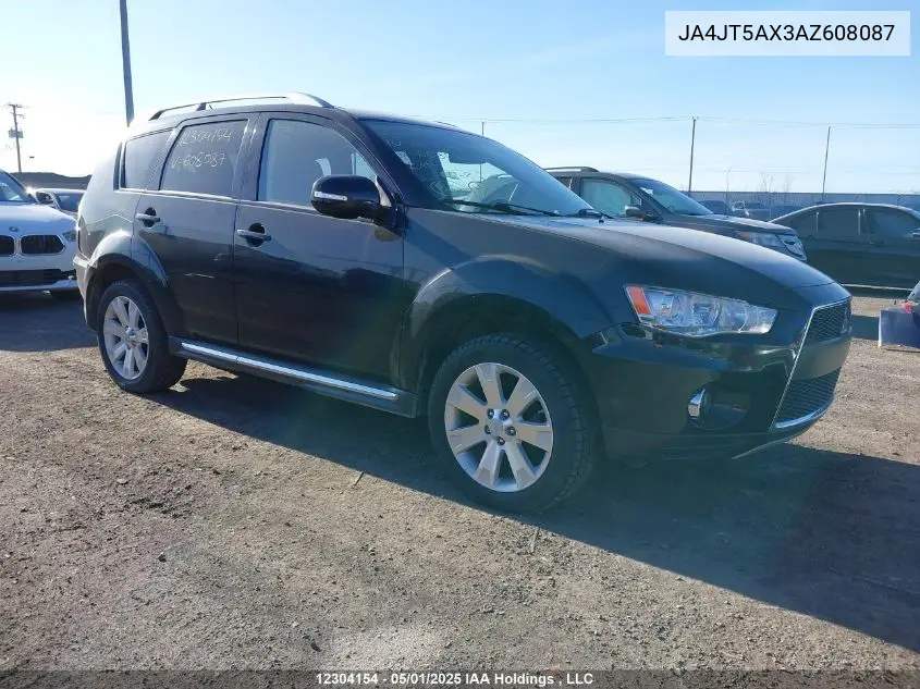 2010 Mitsubishi Outlander VIN: JA4JT5AX3AZ608087 Lot: 12304154