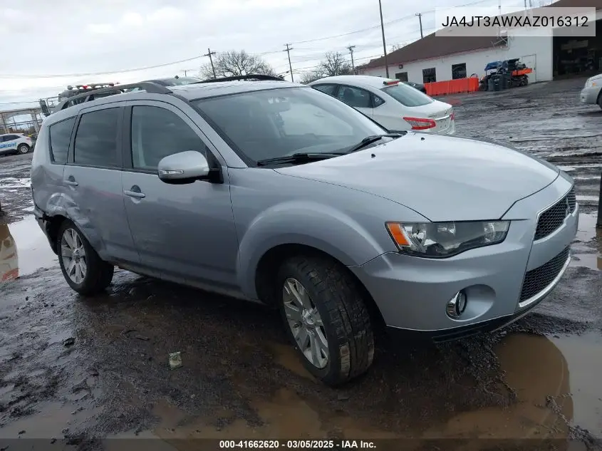 2010 Mitsubishi Outlander Se VIN: JA4JT3AWXAZ016312 Lot: 41662620