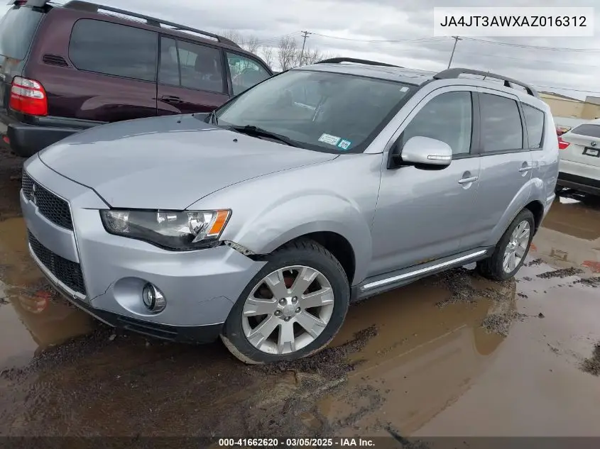 2010 Mitsubishi Outlander Se VIN: JA4JT3AWXAZ016312 Lot: 41662620