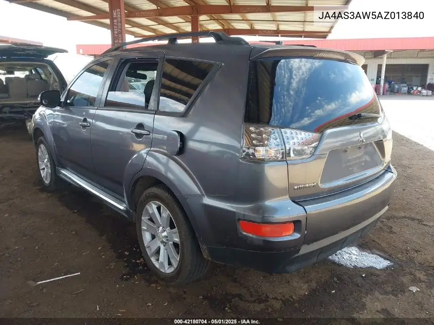 2010 Mitsubishi Outlander Se VIN: JA4AS3AW5AZ013840 Lot: 42180704