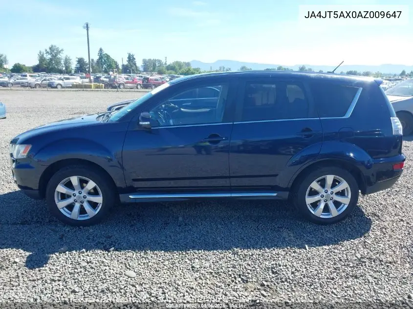 2010 Mitsubishi Outlander Gt VIN: JA4JT5AX0AZ009647 Lot: 42189808