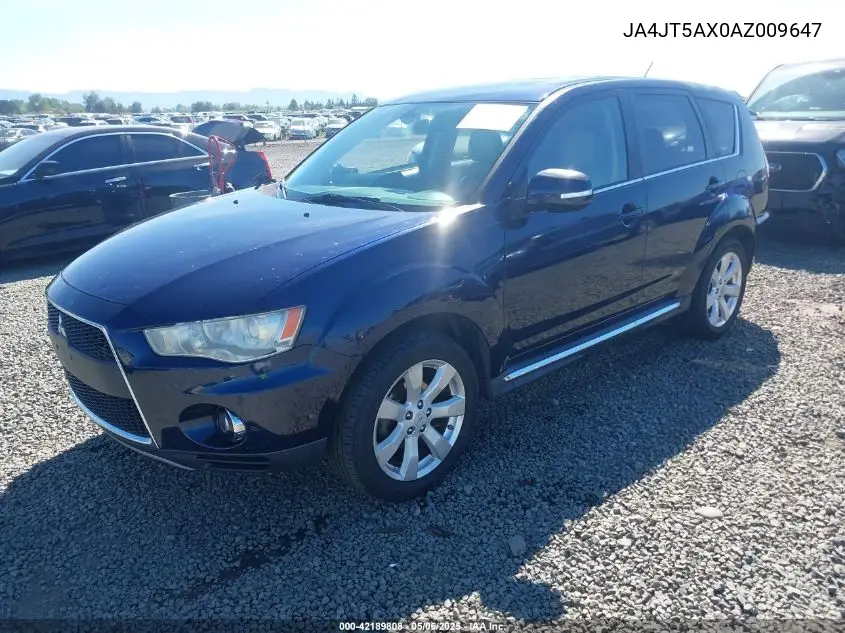 2010 Mitsubishi Outlander Gt VIN: JA4JT5AX0AZ009647 Lot: 42189808