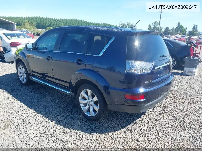 2010 Mitsubishi Outlander Gt VIN: JA4JT5AX0AZ009647 Lot: 42189808