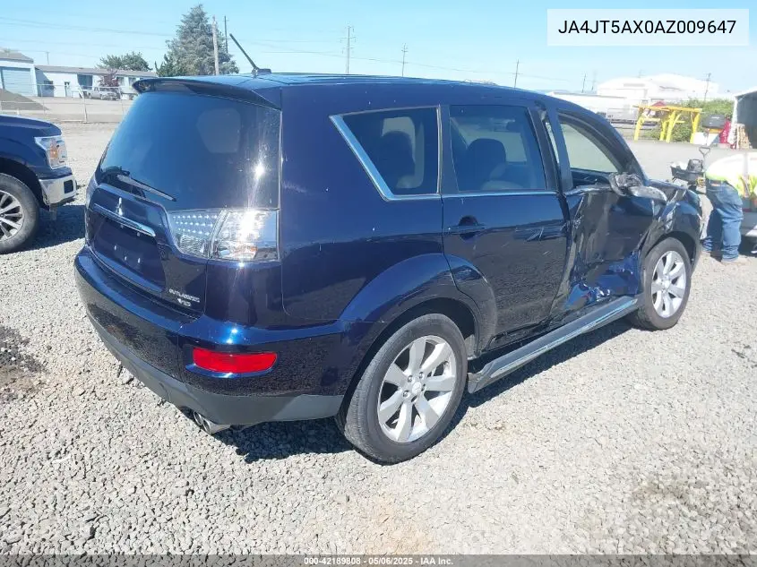 2010 Mitsubishi Outlander Gt VIN: JA4JT5AX0AZ009647 Lot: 42189808