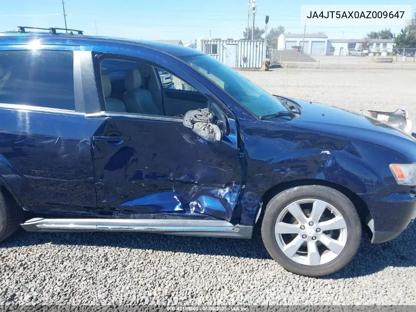 2010 Mitsubishi Outlander Gt VIN: JA4JT5AX0AZ009647 Lot: 42189808