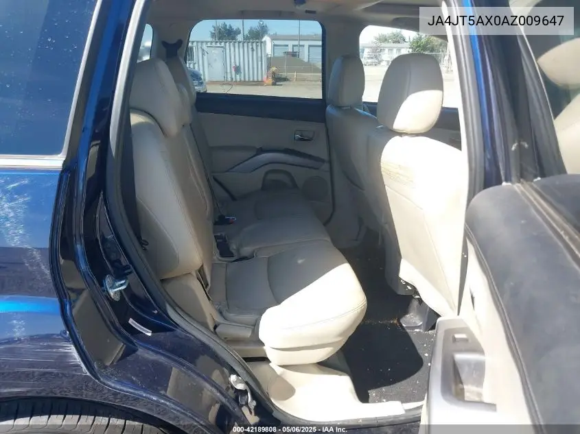 2010 Mitsubishi Outlander Gt VIN: JA4JT5AX0AZ009647 Lot: 42189808