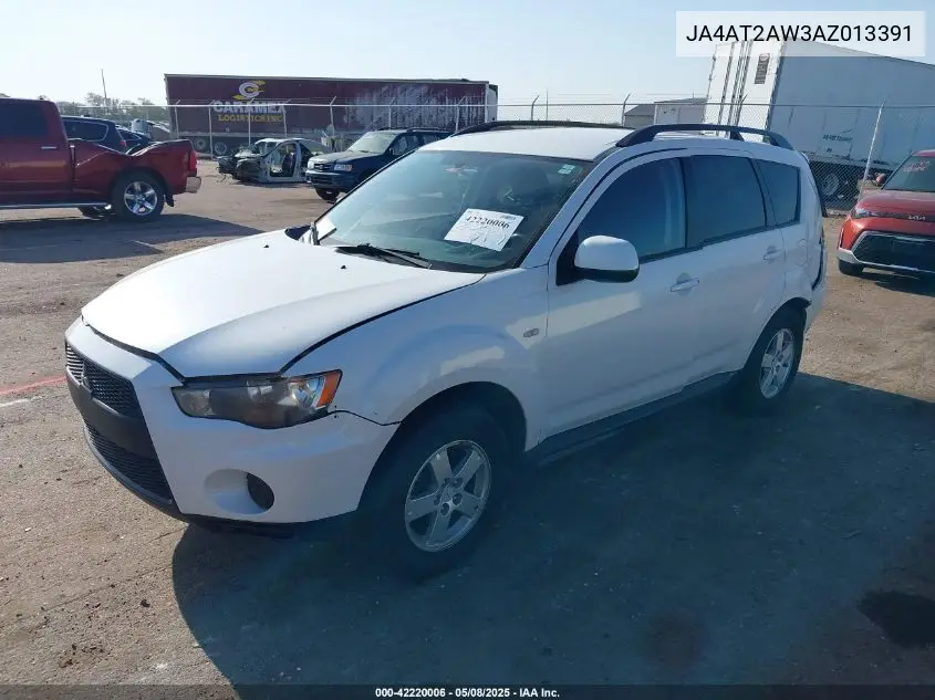 2010 Mitsubishi Outlander Es VIN: JA4AT2AW3AZ013391 Lot: 42220006