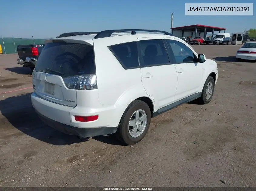 2010 Mitsubishi Outlander Es VIN: JA4AT2AW3AZ013391 Lot: 42220006