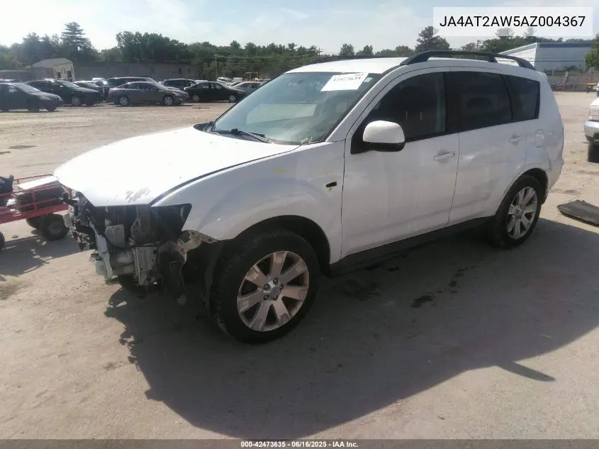2010 Mitsubishi Outlander Es VIN: JA4AT2AW5AZ004367 Lot: 42473635