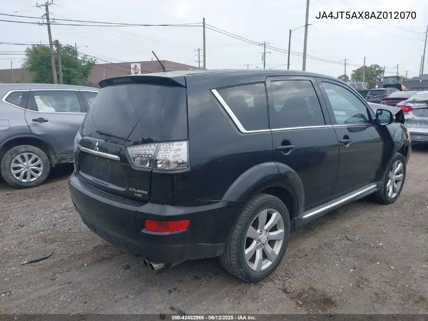 2010 Mitsubishi Outlander Gt VIN: JA4JT5AX8AZ012070 Lot: 42482966