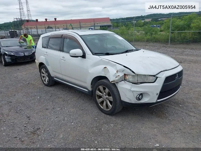 2010 Mitsubishi Outlander Gt VIN: JA4JT5AX0AZ005954 Lot: 42514810