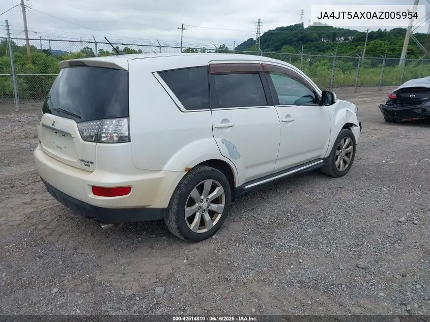 2010 Mitsubishi Outlander Gt VIN: JA4JT5AX0AZ005954 Lot: 42514810