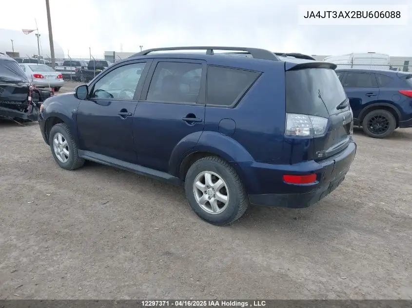 2011 Mitsubishi Outlander Se VIN: JA4JT3AX2BU606088 Lot: 12297371