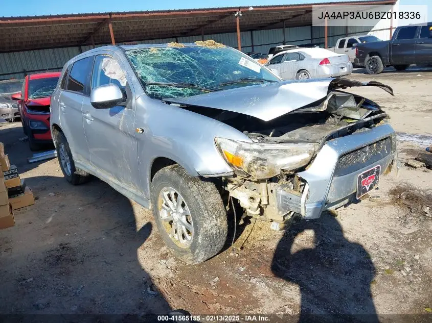 2011 Mitsubishi Outlander Sport Es VIN: JA4AP3AU6BZ018336 Lot: 41565155