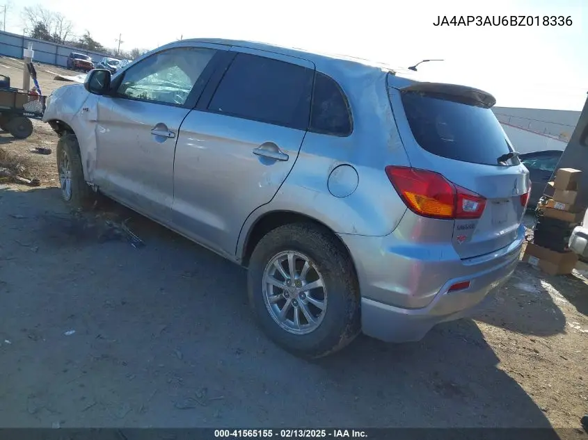 2011 Mitsubishi Outlander Sport Es VIN: JA4AP3AU6BZ018336 Lot: 41565155