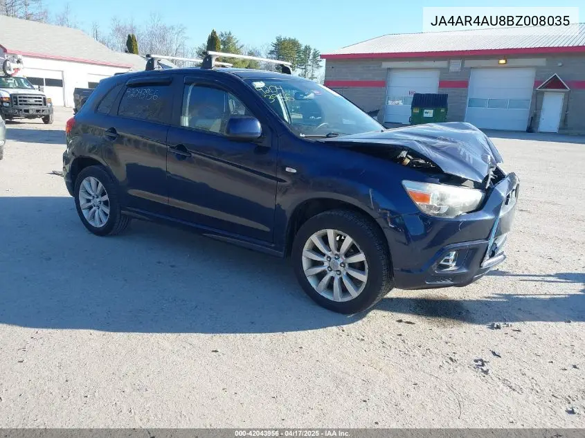 2011 Mitsubishi Outlander Sport Se VIN: JA4AR4AU8BZ008035 Lot: 42043956