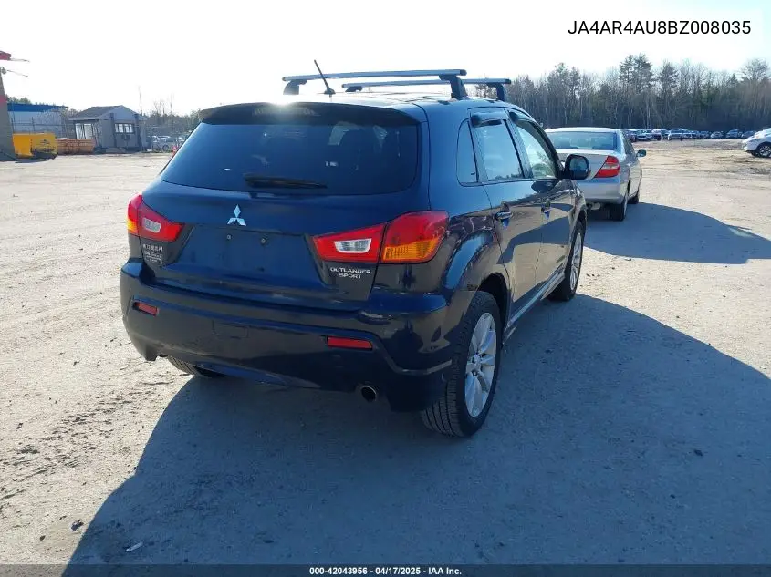 2011 Mitsubishi Outlander Sport Se VIN: JA4AR4AU8BZ008035 Lot: 42043956