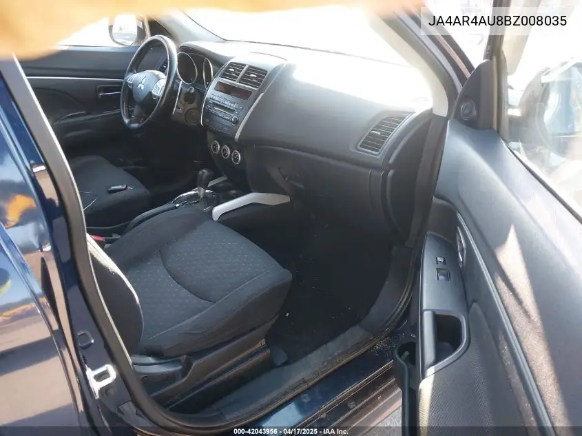 2011 Mitsubishi Outlander Sport Se VIN: JA4AR4AU8BZ008035 Lot: 42043956