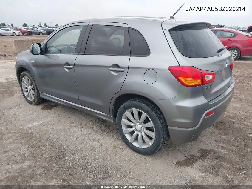 2011 Mitsubishi Outlander Sport Se VIN: JA4AP4AU5BZ020214 Lot: 42156085