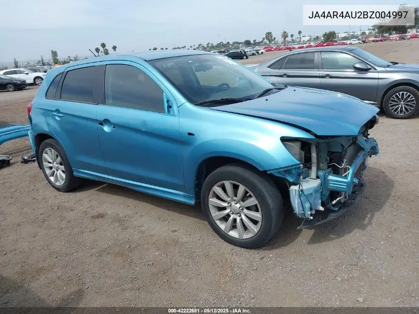 2011 Mitsubishi Outlander Sport Se VIN: JA4AR4AU2BZ004997 Lot: 42222681