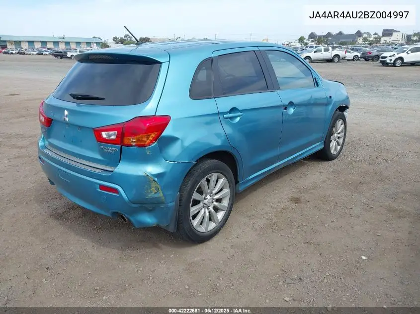 2011 Mitsubishi Outlander Sport Se VIN: JA4AR4AU2BZ004997 Lot: 42222681