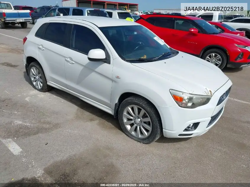 2011 Mitsubishi Outlander Sport Se VIN: JA4AR4AU2BZ025218 Lot: 42235301