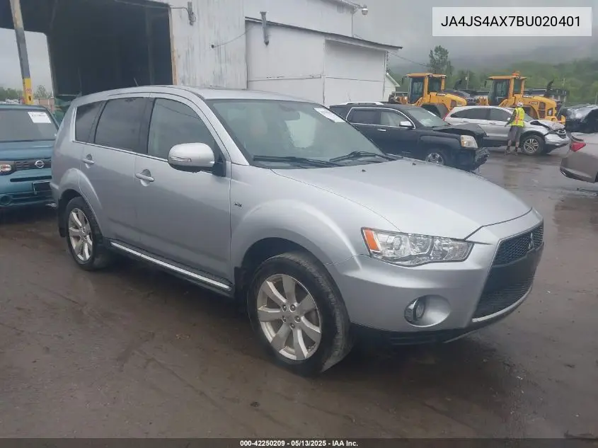 2011 Mitsubishi Outlander Xls VIN: JA4JS4AX7BU020401 Lot: 42250209