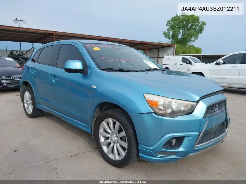 2011 Mitsubishi Outlander Sport Se VIN: JA4AP4AU3BZ012211 Lot: 42450232