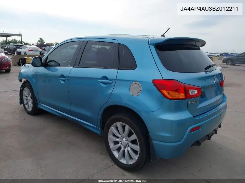 2011 Mitsubishi Outlander Sport Se VIN: JA4AP4AU3BZ012211 Lot: 42450232