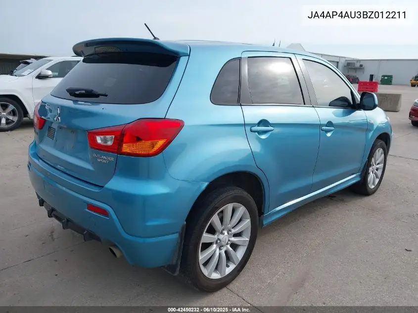 2011 Mitsubishi Outlander Sport Se VIN: JA4AP4AU3BZ012211 Lot: 42450232