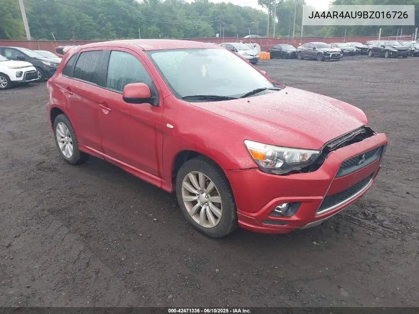 2011 Mitsubishi Outlander Sport Se VIN: JA4AR4AU9BZ016726 Lot: 42471336